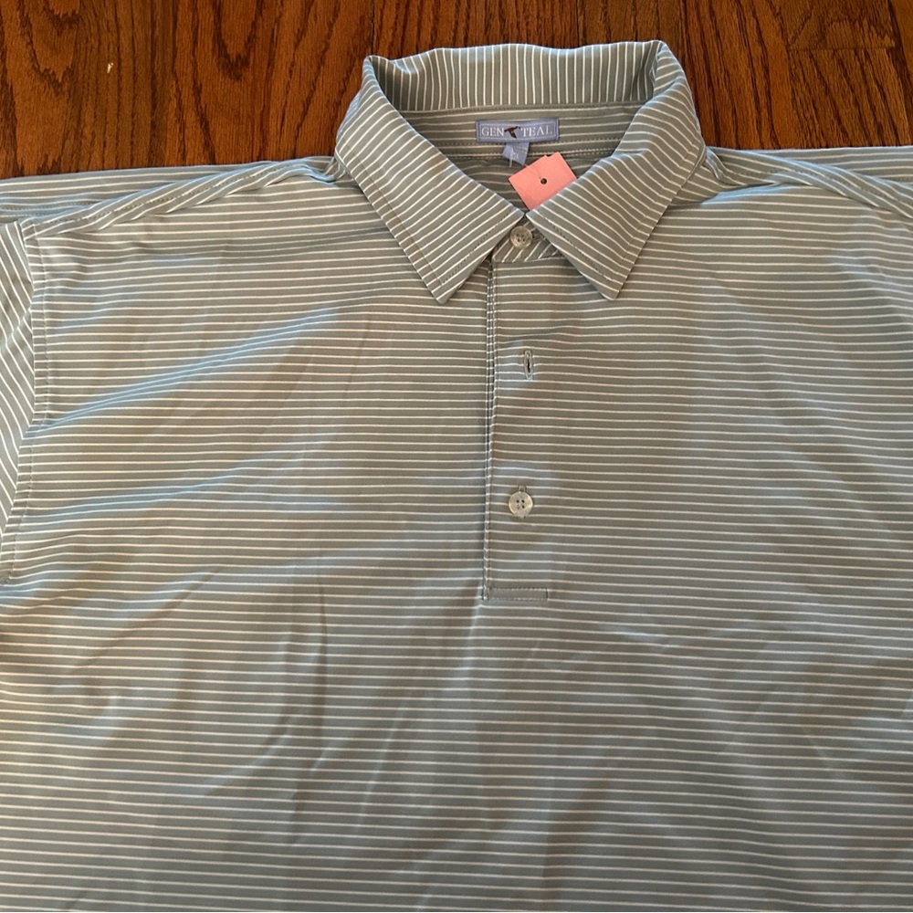 Green Striped Men's Shirt